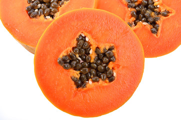 papaya isolated on white background