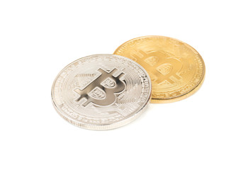 Gold and silver coin bitcoin