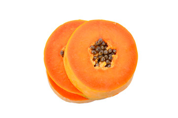 papaya isolated on white background