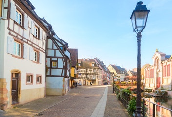 Naklejka premium Colmar, beautiful town of Alsace, France