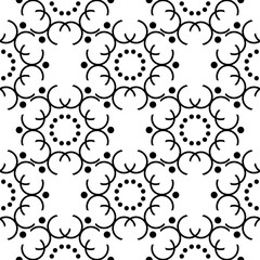 Fototapeta premium White and black geometric seamless pattern