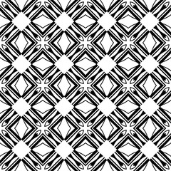 Abstract geometric seamless black and white pattern. Template for design. Vector illustration