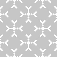 Fototapeta na wymiar Gray and white geometric ornament. Seamless pattern