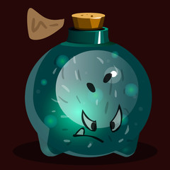 icon game magic fairy turquoise angry bottle