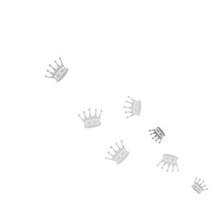 Elegant vector background with colored crowns. Simple gentle template for the card, invitation, printing. Fashionable decoration with beautiful crowns.