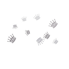 Elegant vector background with colored crowns. Simple gentle template for the card, invitation, printing. Fashionable decoration with beautiful crowns.