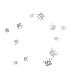 Elegant vector background with colored crowns. Simple gentle template for the card, invitation, printing. Fashionable decoration with beautiful crowns.