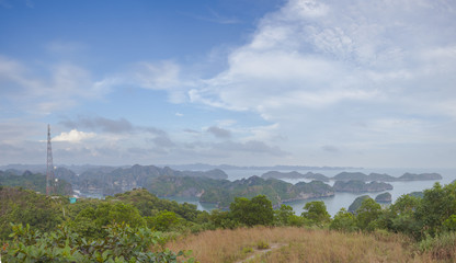 Panoramic view of sea bay