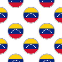 Seamless pattern from the circles the flag of Venezuela.