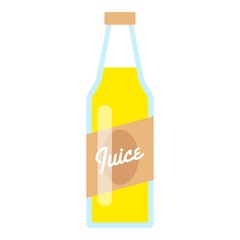 Juice bottle icon, flat style