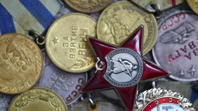 Collection rare soviet military medals and orders