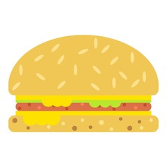 Burger icon, flat style