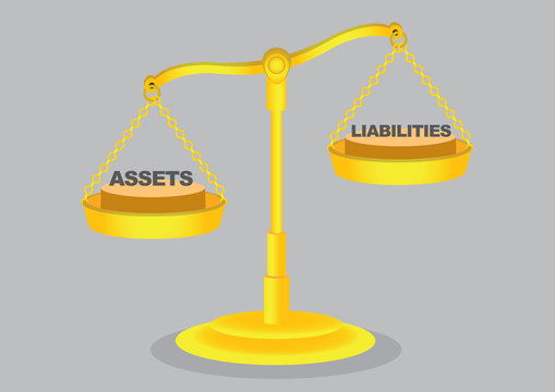 golden balance scale assets liabilities concept clip art preview