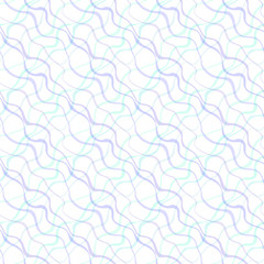Vector Seamless Pattern. Light abstract background of wavy cells in delicate violet tones on a light background. 