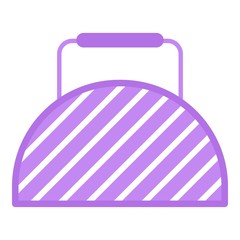 Fitness bag icon, flat style