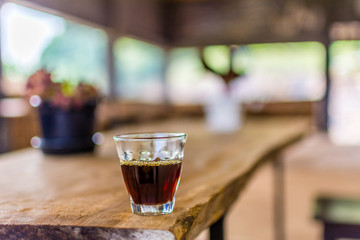 Hand drip coffee 100% organic arabica .