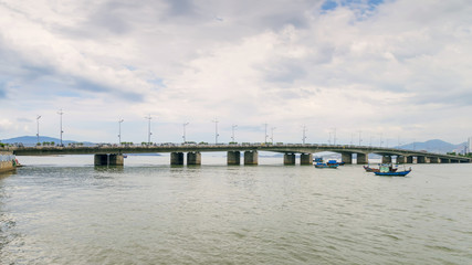 Fototapeta na wymiar road bridge across the Kai River