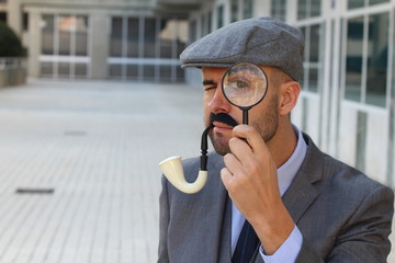 Uncertain detective figuring something out