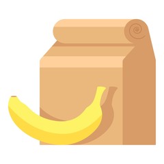 Lunch box icon, flat style