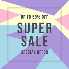 Special offer super sale, flat style
