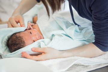 お風呂上りの赤ちゃん