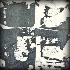 Old Billboard With Torn Poster, Paper, Ads, Stickers Frame Backgroun