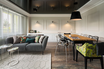 Dining and living room combined