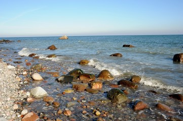 Fototapeta na wymiar Ufer an der Kreideküste auf Rügen