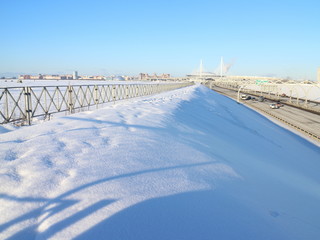 expressway on a winter day