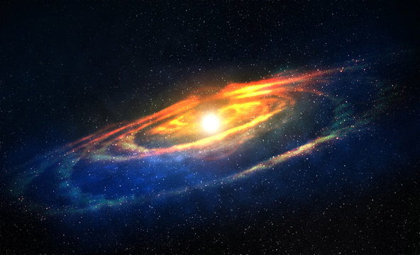Fototapeta Cosmic Galaxy Background with nebula, stardust and bright shining stars