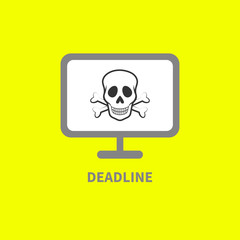 Vector icon deadline