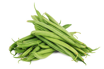 Fototapeta premium Green beans isolated on a white background