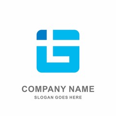 Monogram Letter G Geometric Square Circle Architecture Interior Construction Business Company Stock Vector Logo Design Template