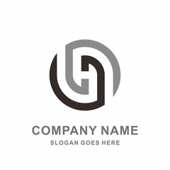 Monogram Letter H Geometric Square Circle Architecture Interior Construction Business Company Stock Vector Logo Design Template