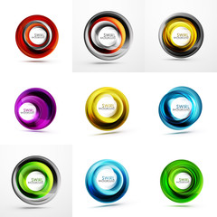Set of abstract swirls