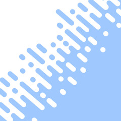 Abstract blue rounded lines halftone transition. Vector.
