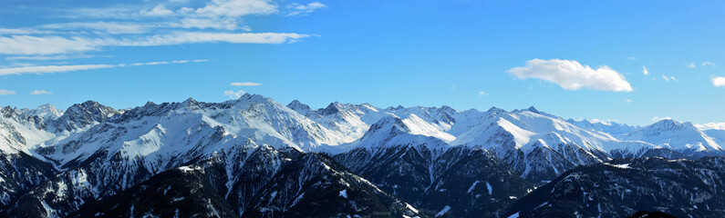 Alpine panorama winter
