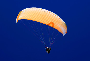 Paragliding over Sete Cidades, Sao Miguel Island, Azores, Portugal, Europe