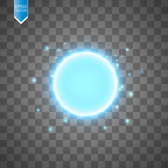 blue energy ring abstract.conceptual vector design with free area in center for any object.