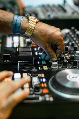 DJ playing electronic music at Festival
