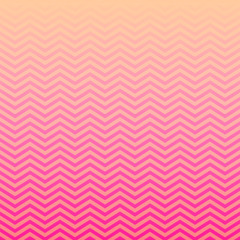 Pink Peach Ombre Chevron Vector Pattern. Gradient Fade Texture. Tropical Sunset Colored Background. Zigzag Stripes Blending into Solid Color. Horizontally Seamless Pattern Tile Swatch Included.