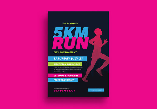 5k Run Event Flyer Layout