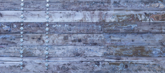old weathered rough blue wood surface, rustic boards