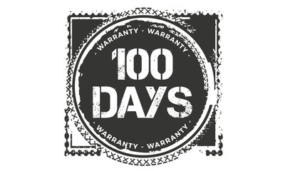 Obraz premium 100 days warranty icon vintage rubber stamp guarantee