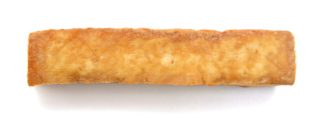 Tofu on white background