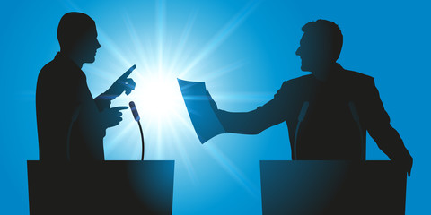 débat - discours - débattre - meeting - micro - leadership - politicien - élection - politique