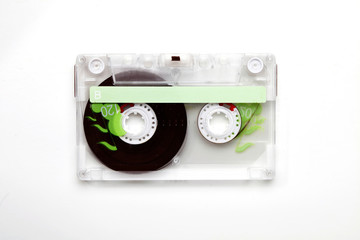 Magnetic tape cassette for audio music recording