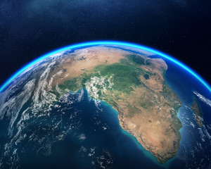 Earth from space Africa view