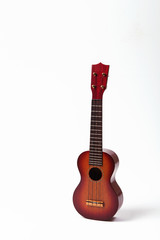 Ukulele on white isolated