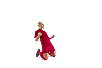 Happiness football player after goal